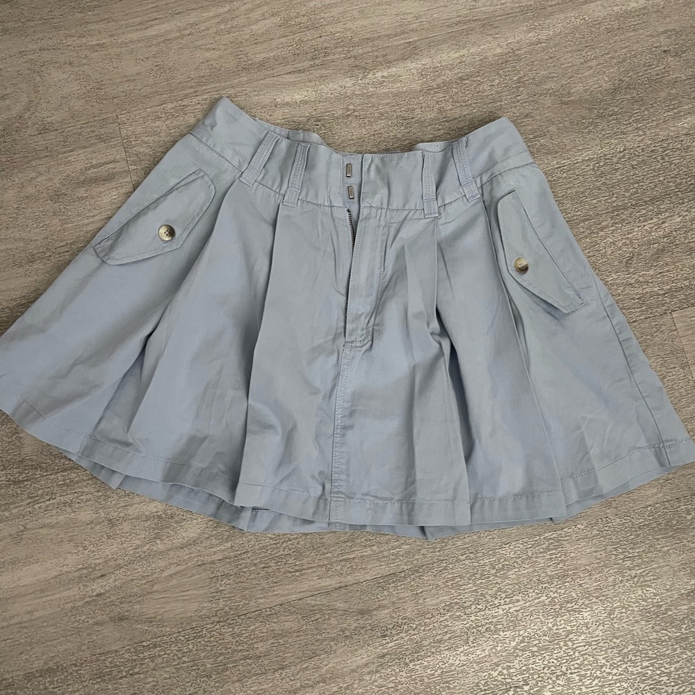 NWOT Free People Light Blue Pleated Skirt sz 2